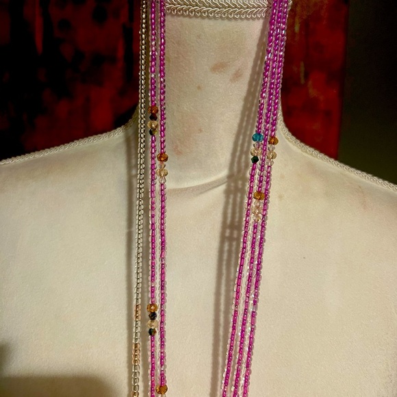 Single strand  tie-on waist beads 38 Inches Length - Picture 1 of 8